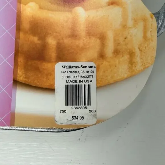 WILLIAMS-SONOMA Nordic Ware Shortcake Basket Pan Silver 3 Cup Cakelet Easter EUC - Picture 4 of 5